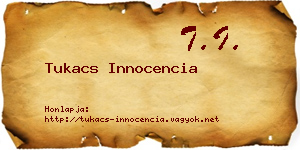 Tukacs Innocencia névjegykártya
